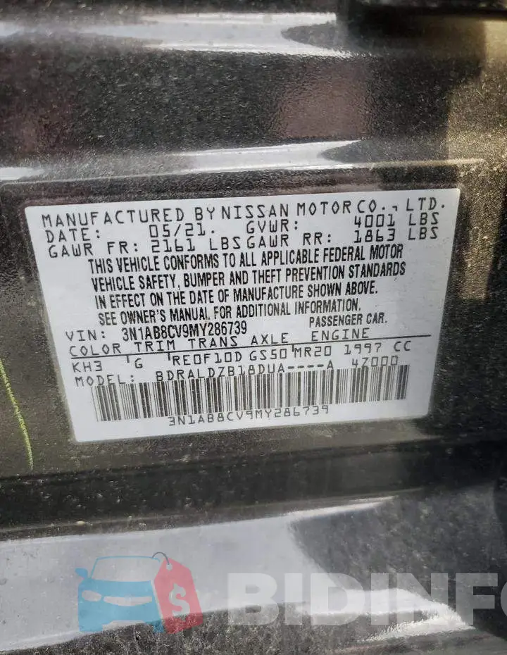 3N1AB8CV9MY286739 Photo# 12