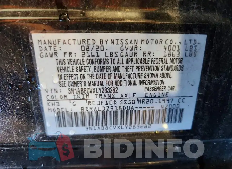 3N1AB8CVXLY283282 Photo# 12