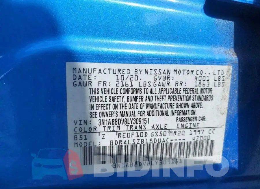 3N1AB8DV8LY309151 Photo# 12
