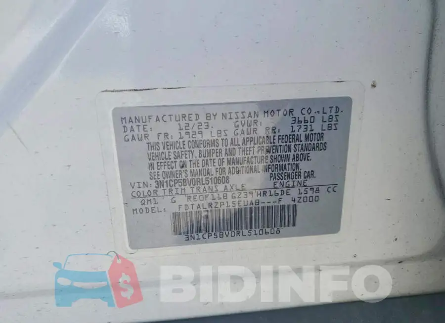 3N1CP5BV0RL510608 Photo# 12