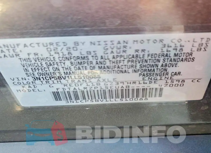 3N1CP5BV1LL510088 Photo# 13