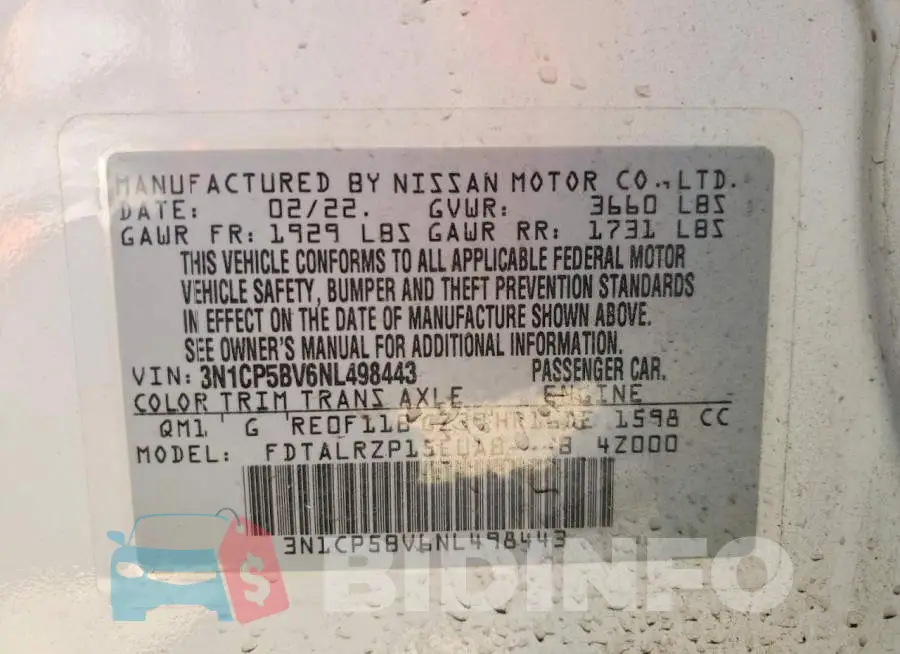 3N1CP5BV6NL498443 Photo# 12
