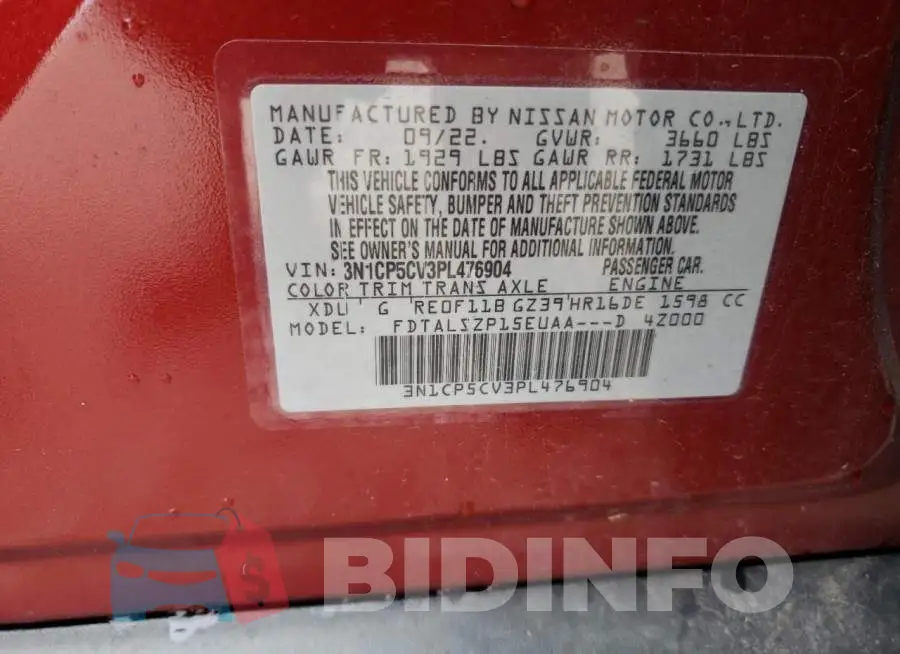 3N1CP5CV3PL476904 Photo# 13
