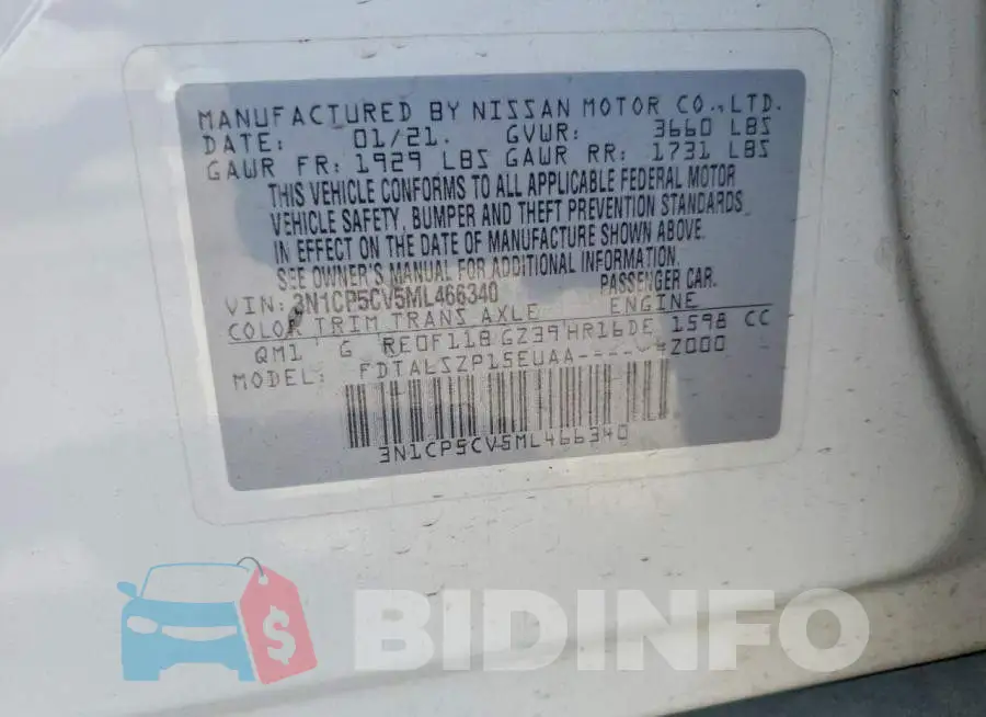 3N1CP5CV5ML466340 Photo# 14