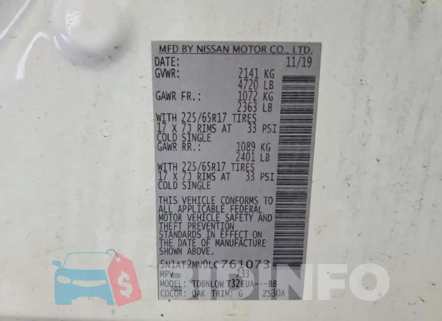 5N1AT2MV0LC761073 Photo# 13