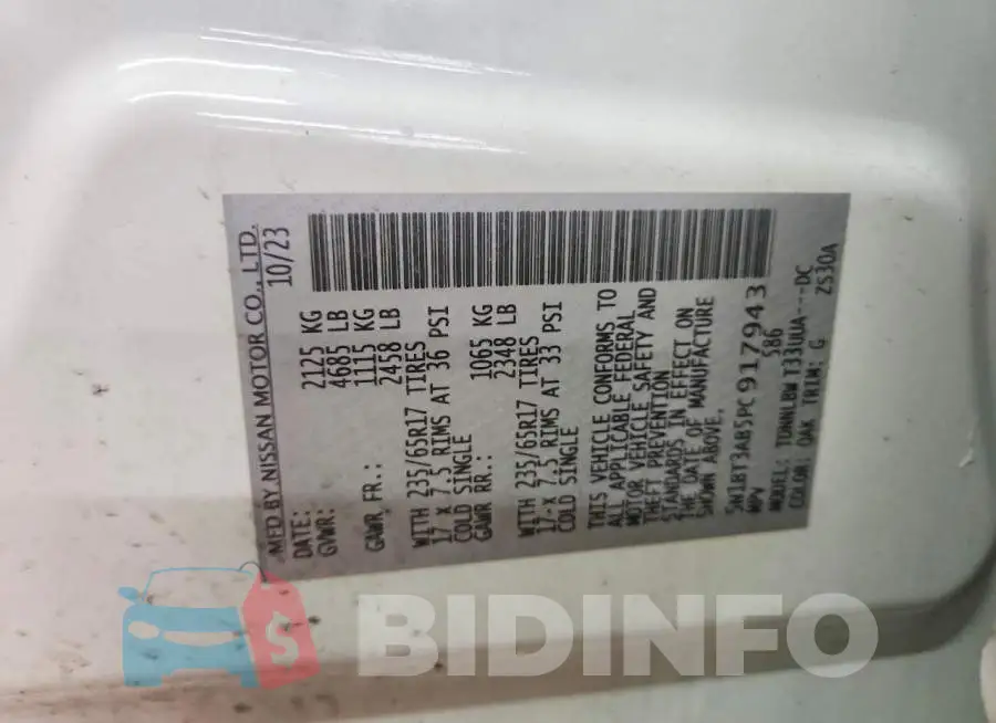 5N1BT3AB5PC917943 Photo# 14