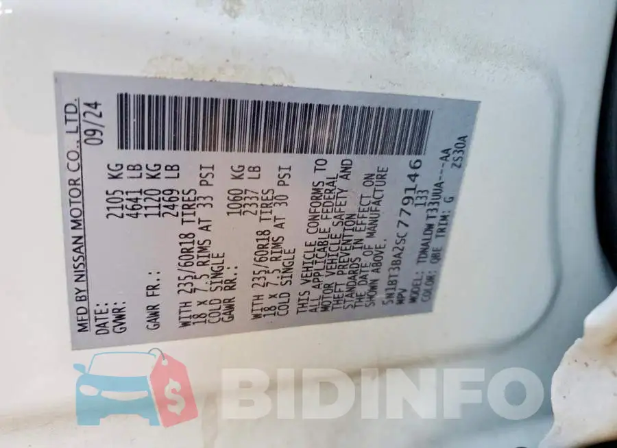 5N1BT3BA2SC779146 Photo# 12