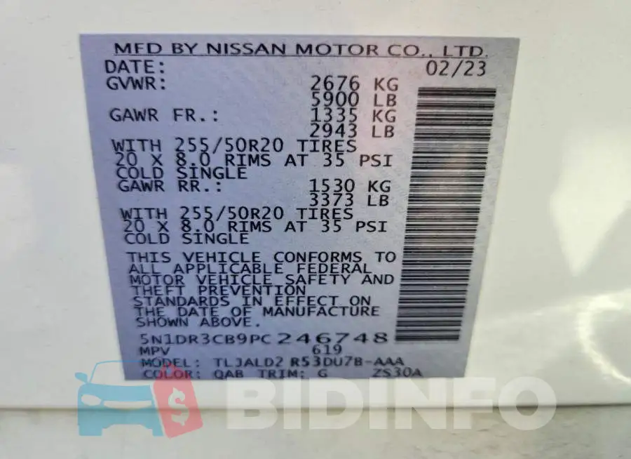 5N1DR3CB9PC246748 Photo# 14