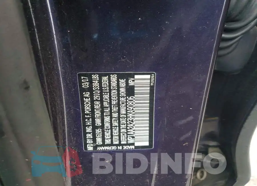 WP1AA2A23HKA90806 Photo# 13