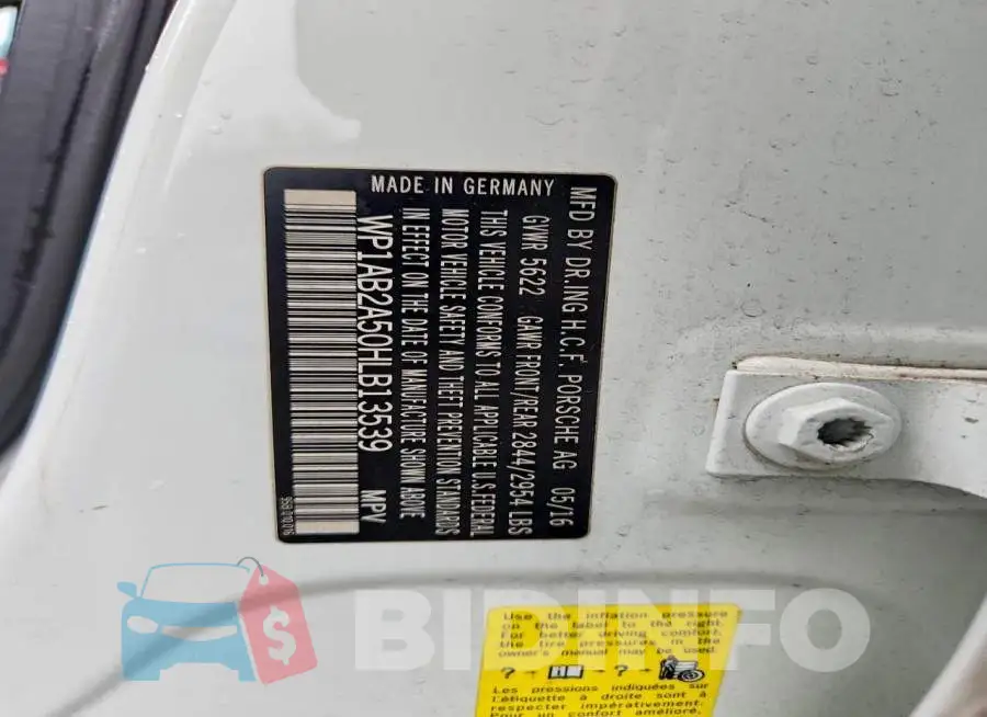 WP1AB2A50HLB13539 Photo# 13