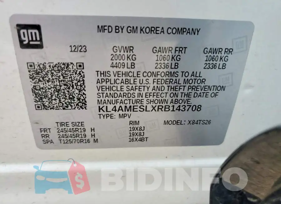 KL4AMESLXRB143708 Photo# 13