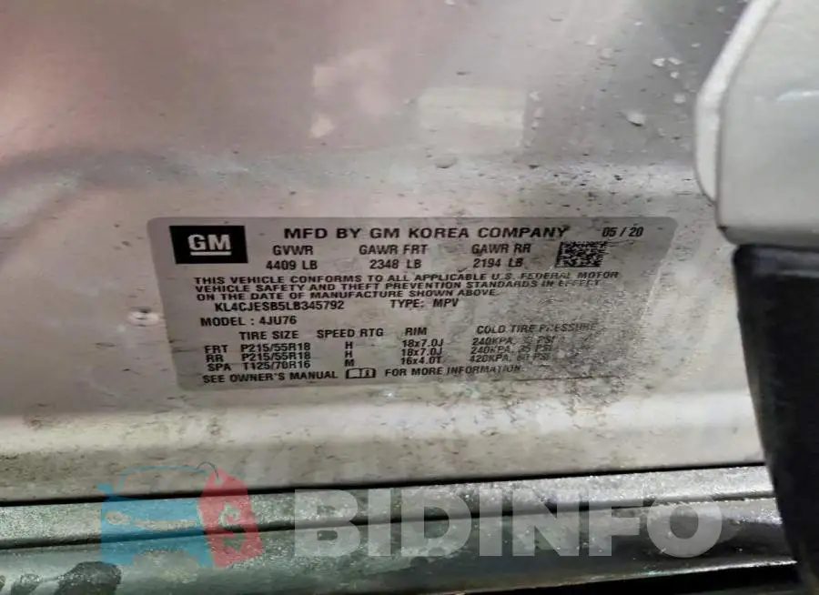KL4CJESB5LB345792 Photo# 13