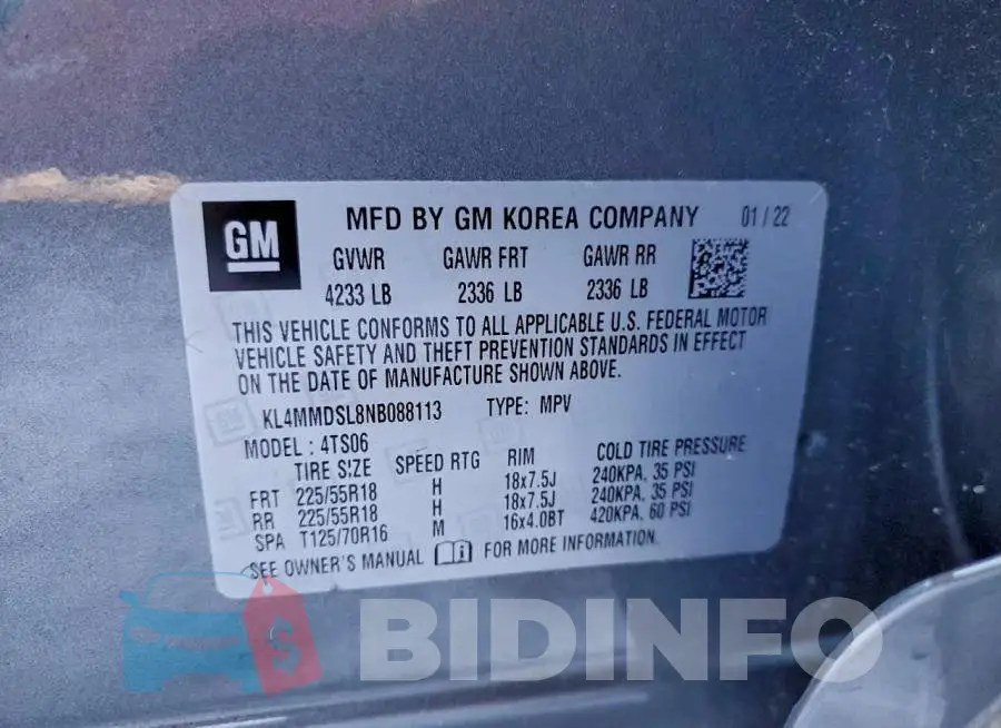 KL4MMDSL8NB088113 Photo# 13