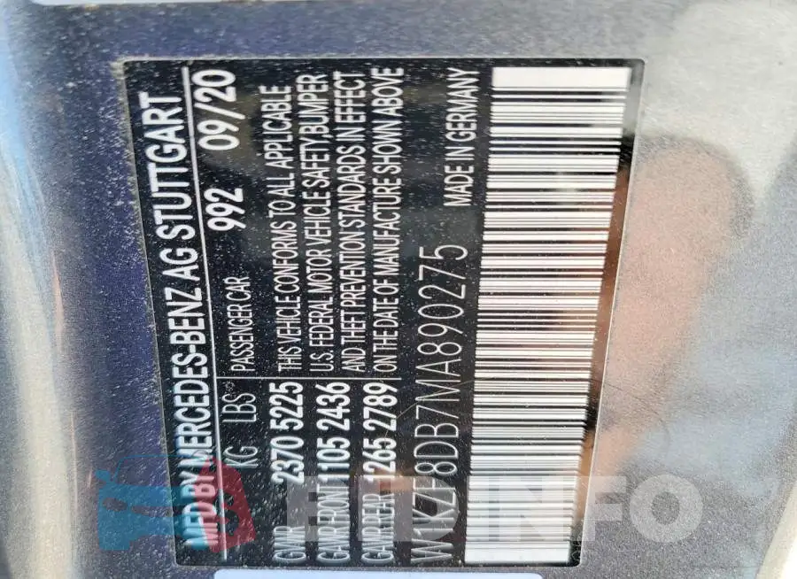 W1KZF8DB7MA890275 Photo# 13