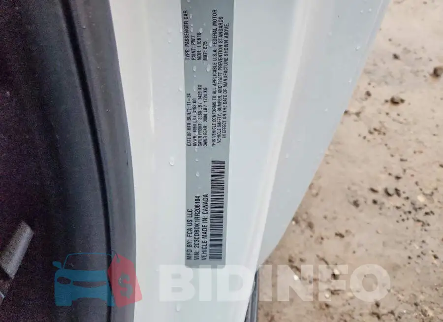 2C3CDBDK1RR206184 Photo# 12