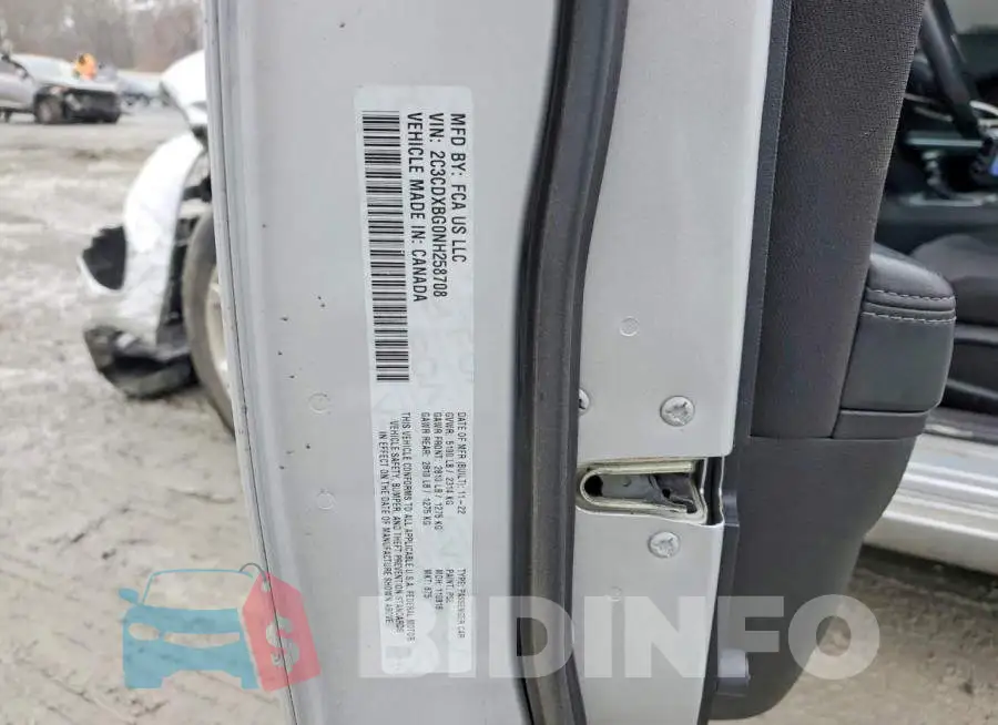 2C3CDXBG0NH258708 Photo# 12