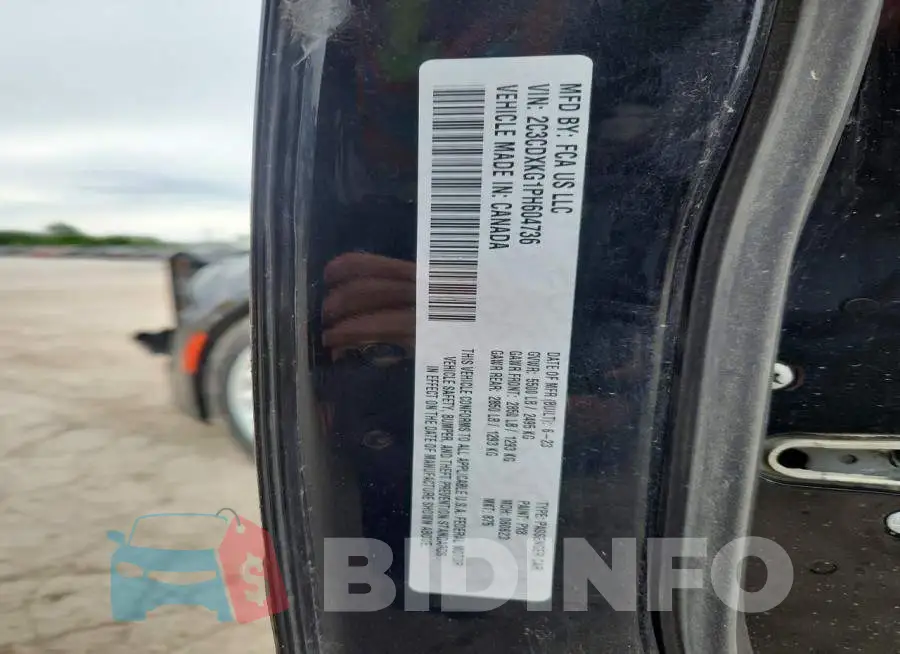 2C3CDXKG1PH604736 Photo# 12