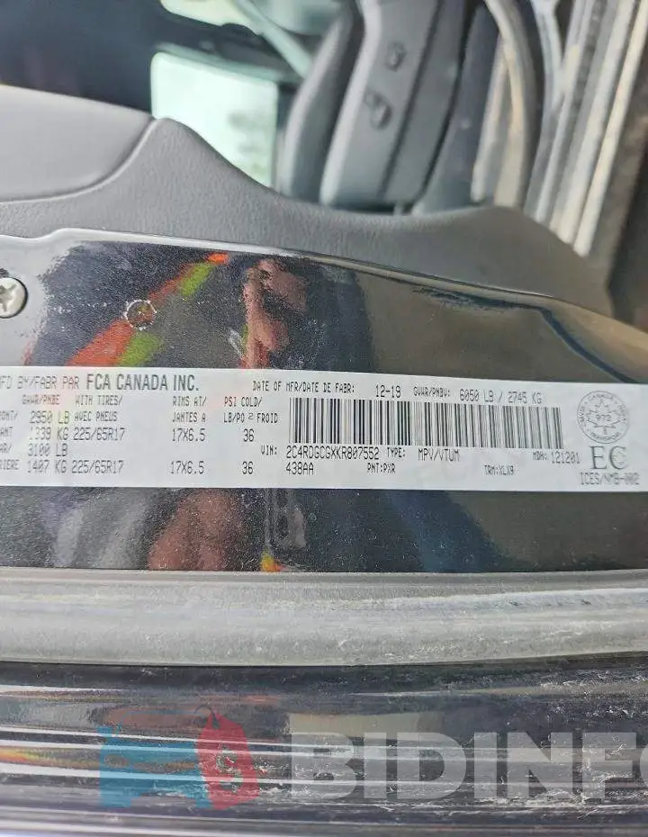 2C4RDGCGXKR807552 Photo# 13