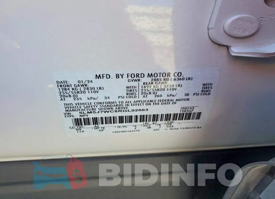 5LM5J7WC8RGL02663 Photo# 13