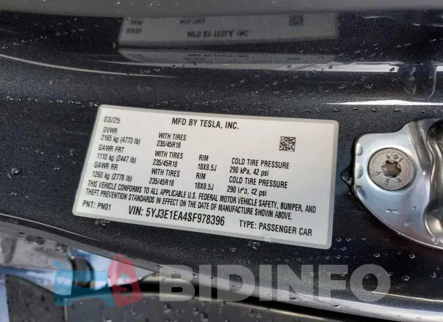 5YJ3E1EA4SF978396 Photo# 12