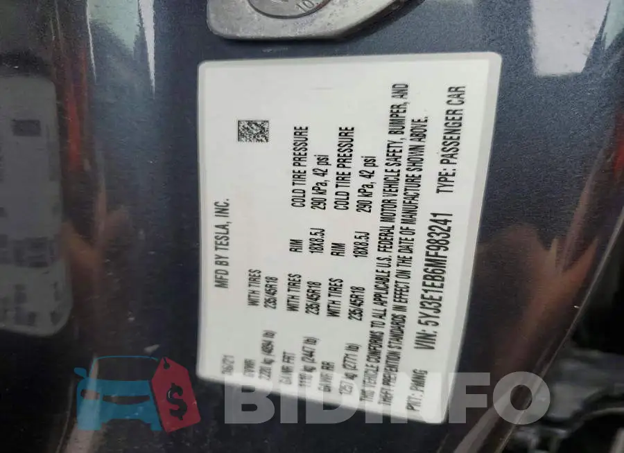 5YJ3E1EB6MF983241 Photo# 12
