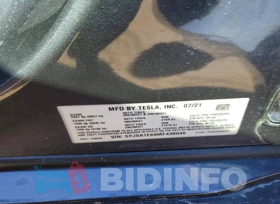 5YJSA1E69MF438046 Photo# 12