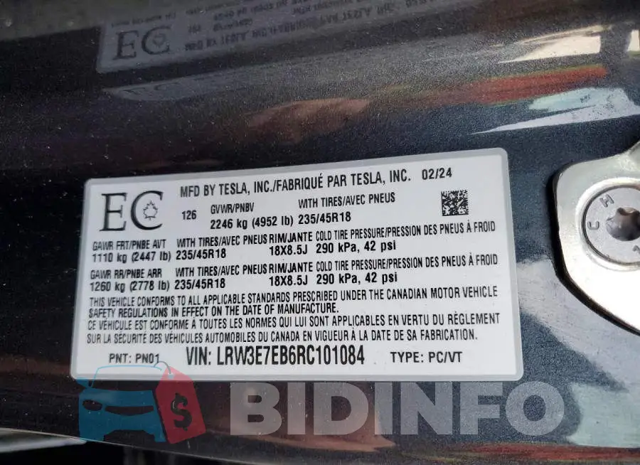 LRW3E7EB6RC101084 Photo# 12
