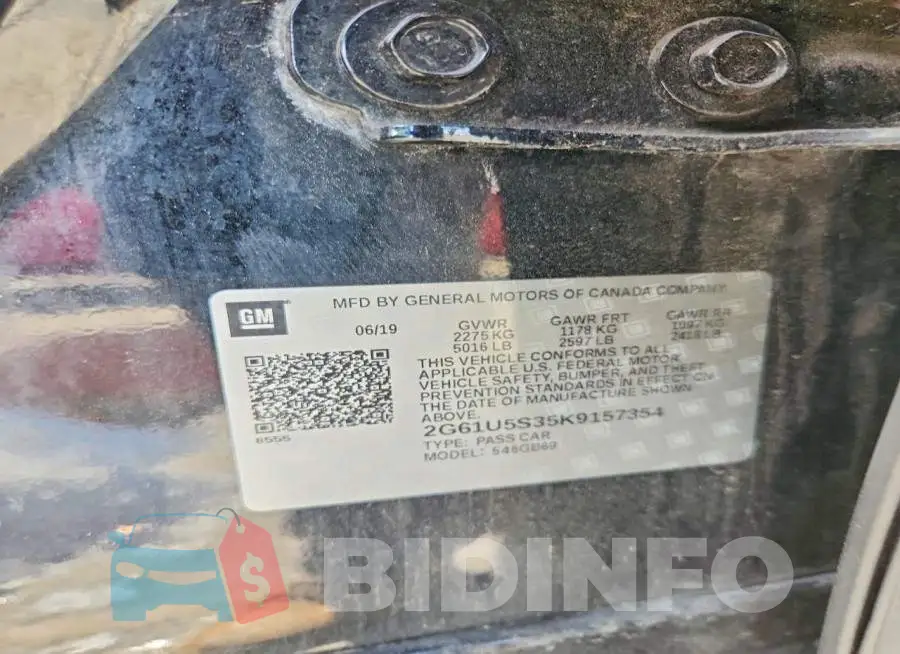 2G61U5S35K9157354 Photo# 12