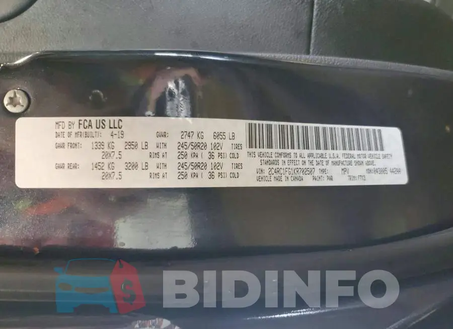 2C4RC1FG1KR702507 Photo# 13