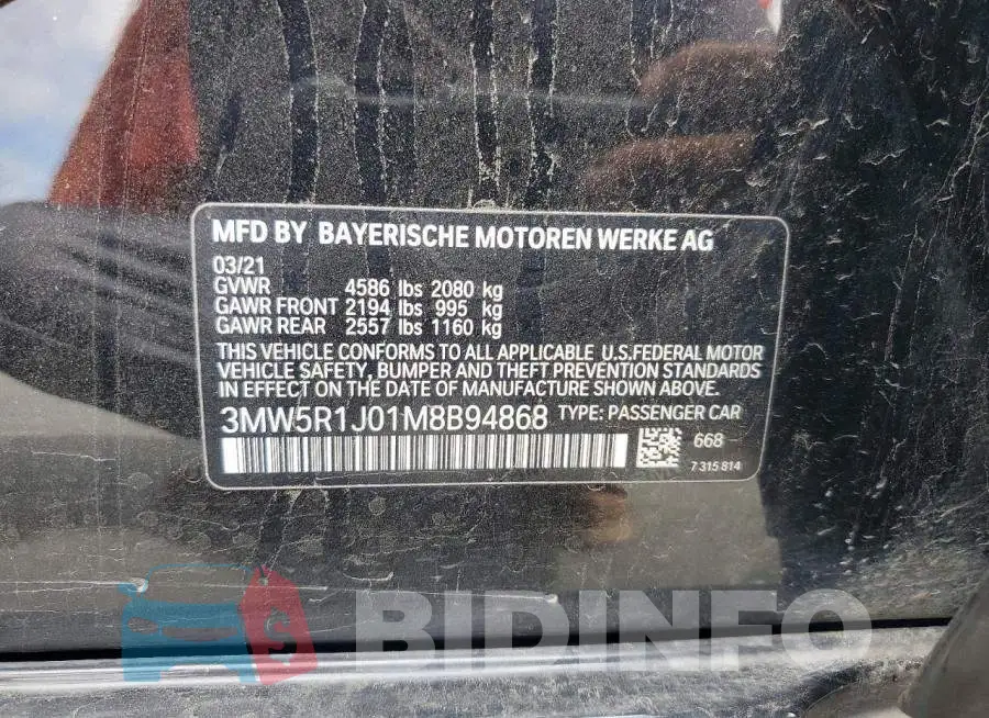 3MW5R1J01M8B94868 Photo# 12