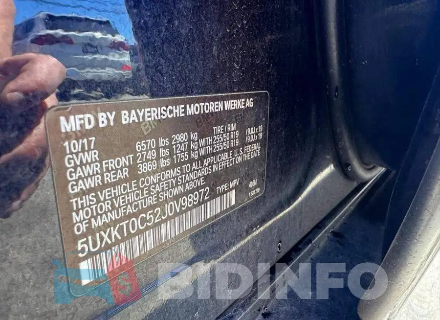 5UXKT0C52J0V98972 Photo# 10