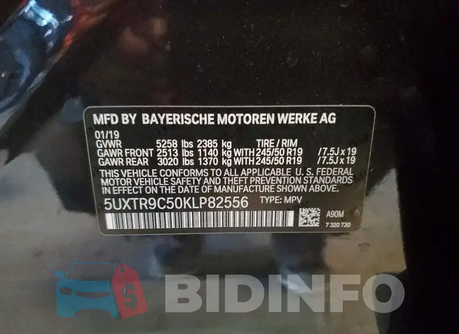 5UXTR9C50KLP82556 Photo# 13
