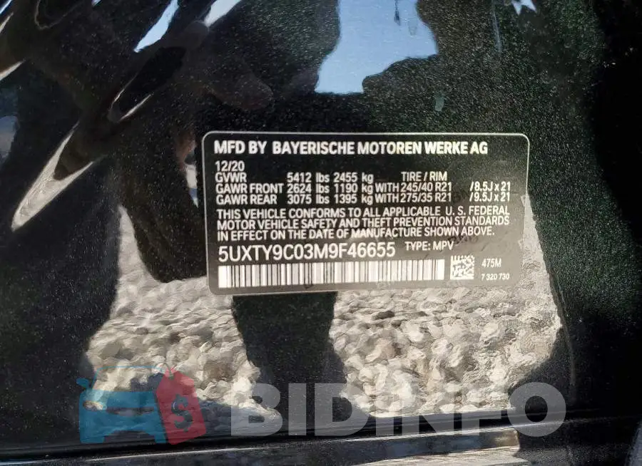 5UXTY9C03M9F46655 Photo# 13