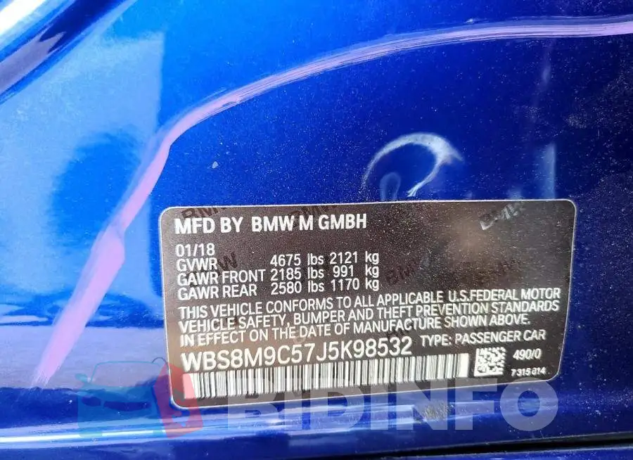 WBS8M9C57J5K98532 Photo# 13