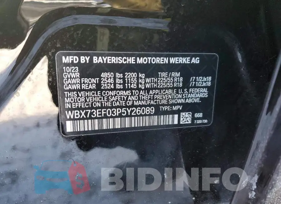 WBX73EF03P5Y26089 Photo# 14