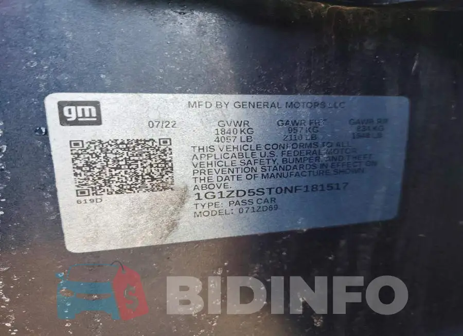 1G1ZD5ST0NF181517 Photo# 12