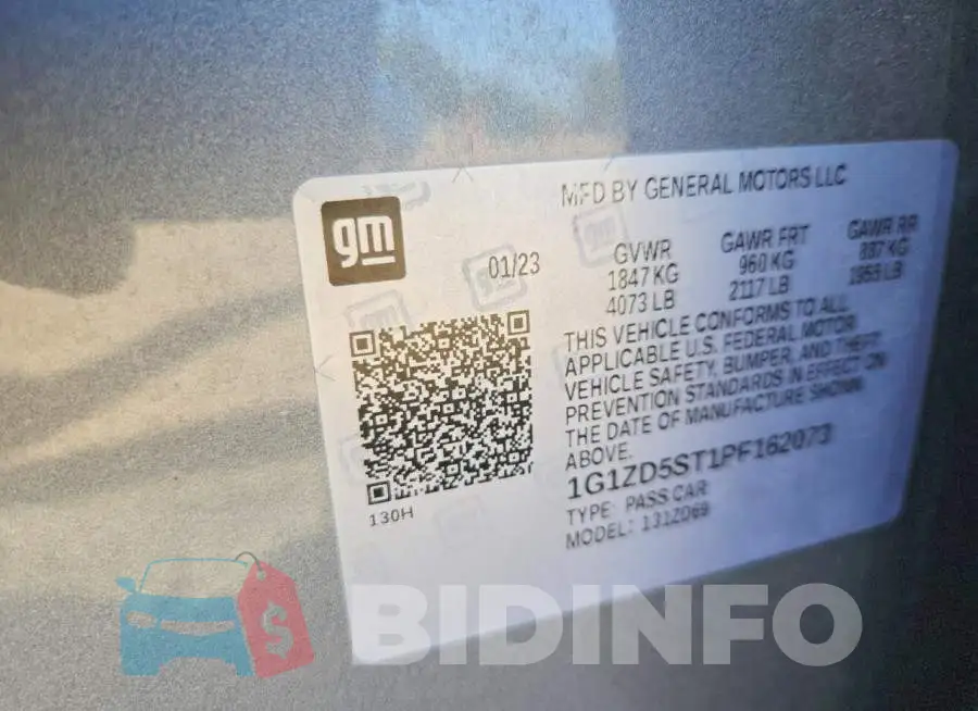1G1ZD5ST1PF162073 Photo# 12