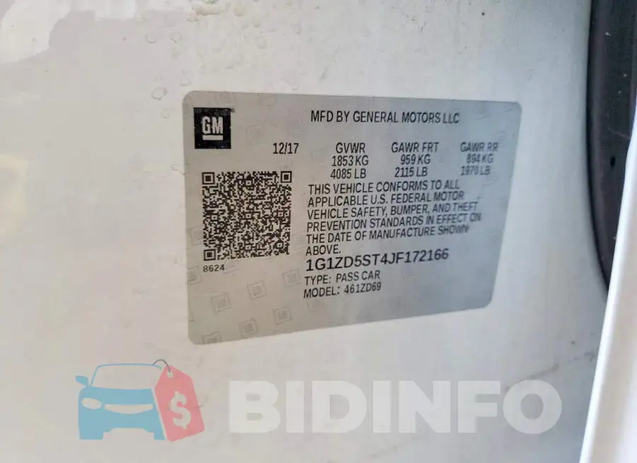 1G1ZD5ST4JF172166 Photo# 12