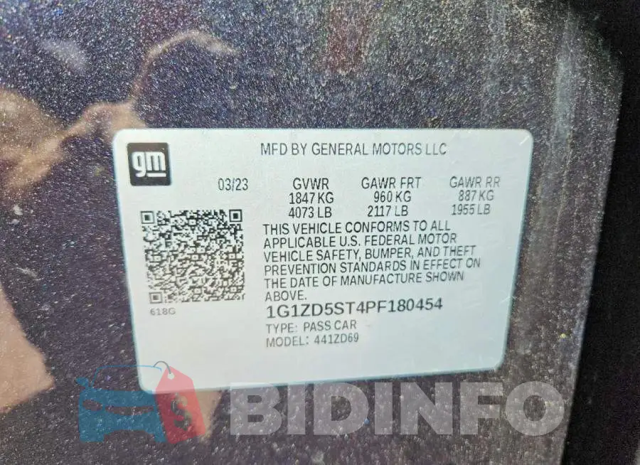 1G1ZD5ST4PF180454 Photo# 12