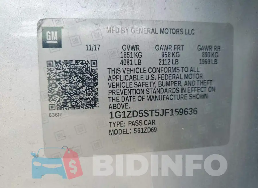 1G1ZD5ST5JF159636 Photo# 12