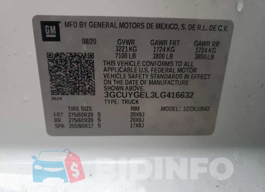 3GCUYGEL3LG416632 Photo# 12