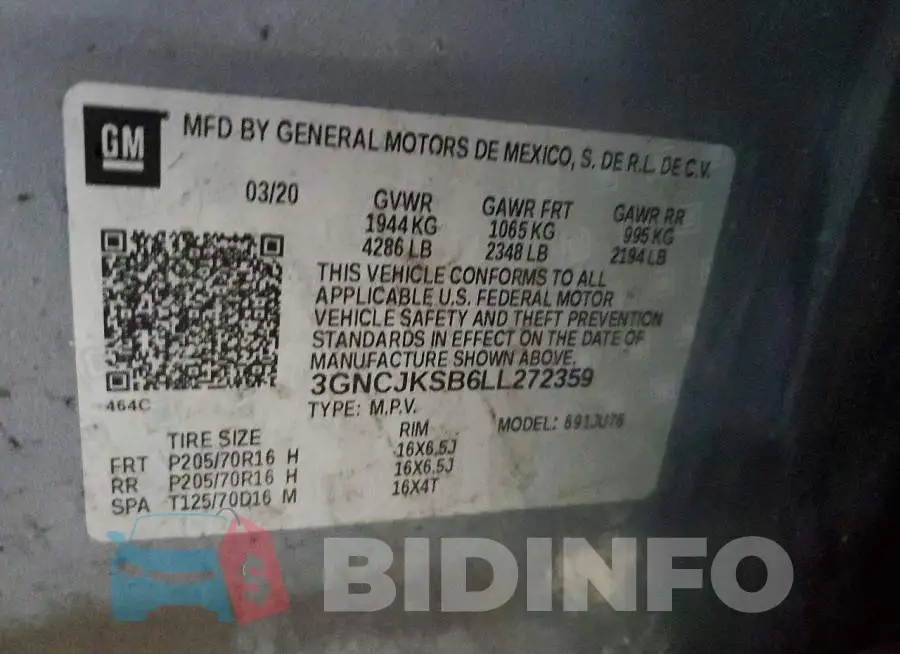 3GNCJKSB6LL272359 Photo# 14