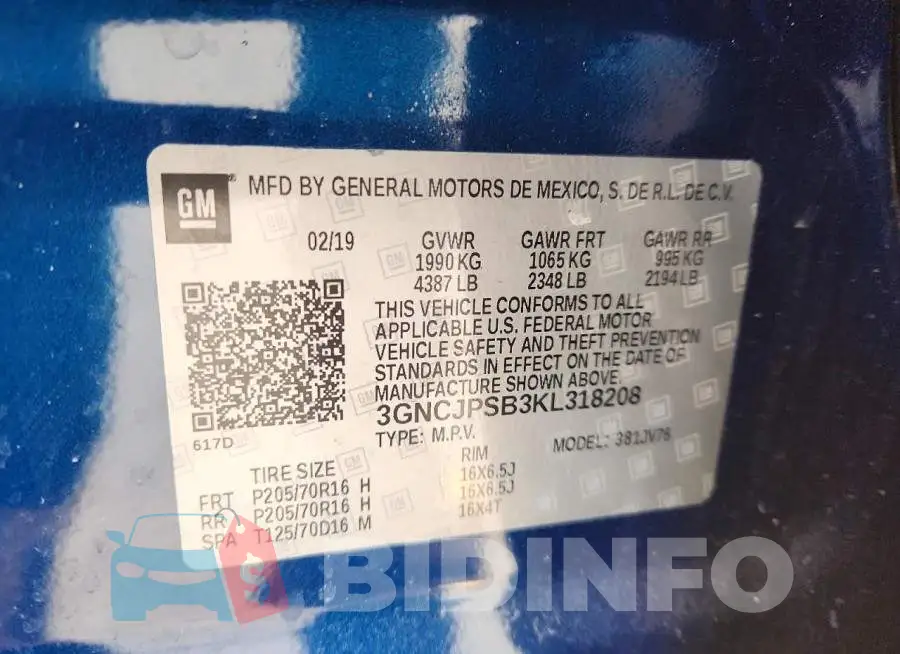 3GNCJPSB3KL318208 Photo# 14