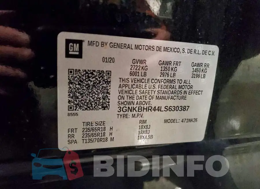 3GNKBHR44LS630387 Photo# 13