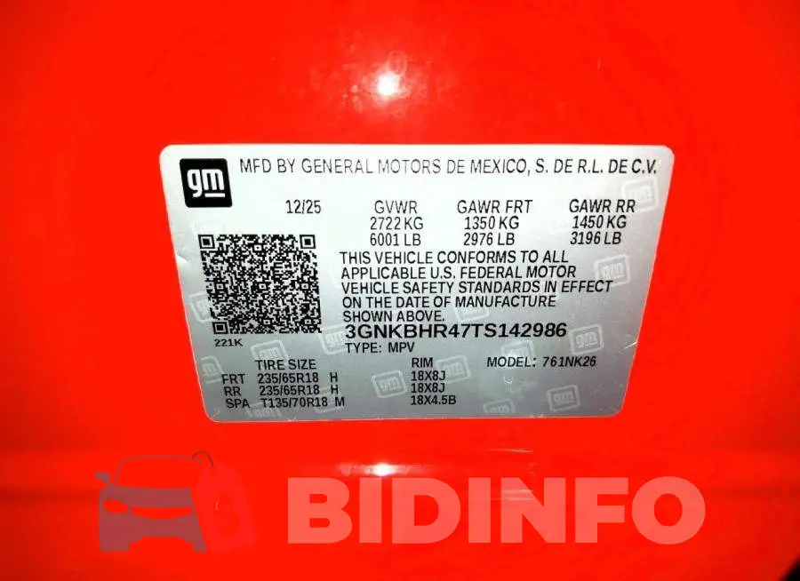 3GNKBHR47TS142986 Photo# 13