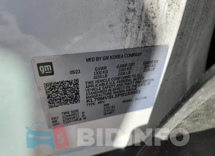 KL79MVSL5PB189983 Photo# 13