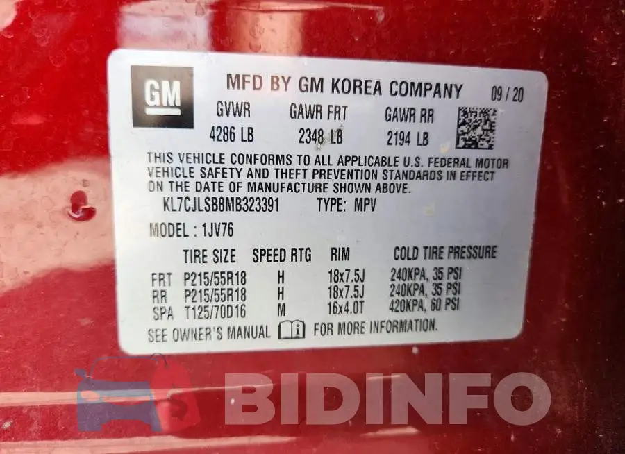 KL7CJLSB8MB323391 Photo# 12