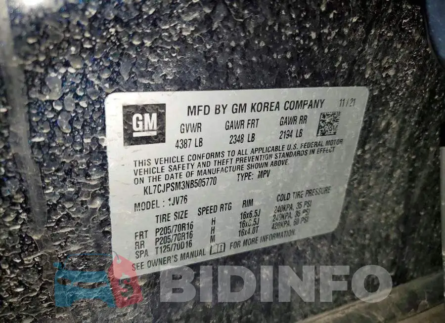 KL7CJPSM3NB505770 Photo# 13
