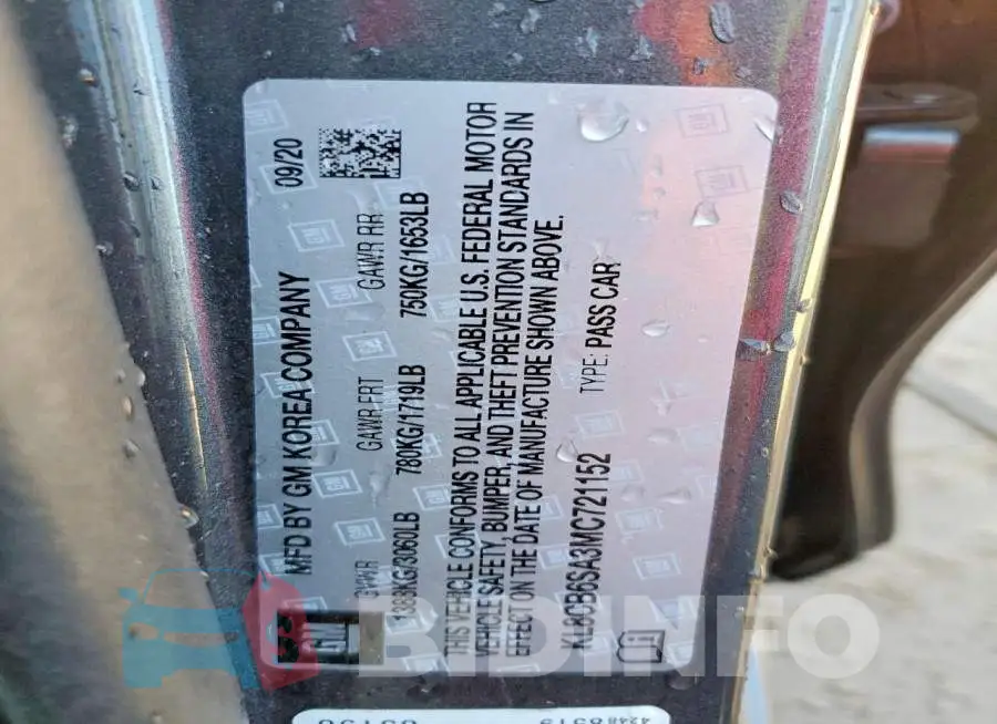 KL8CB6SA3MC721152 Photo# 12