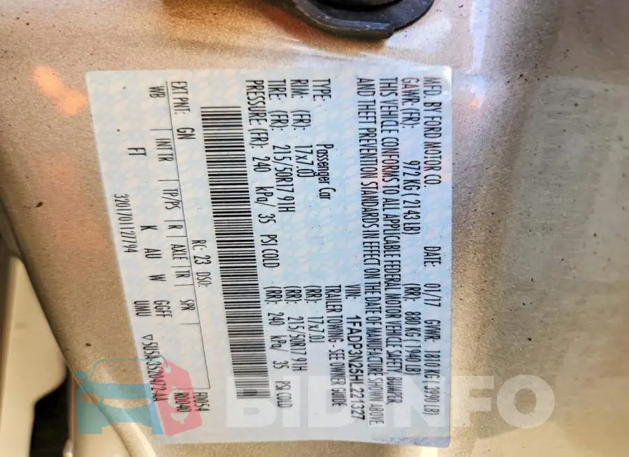 1FADP3N25HL221327 Photo# 12